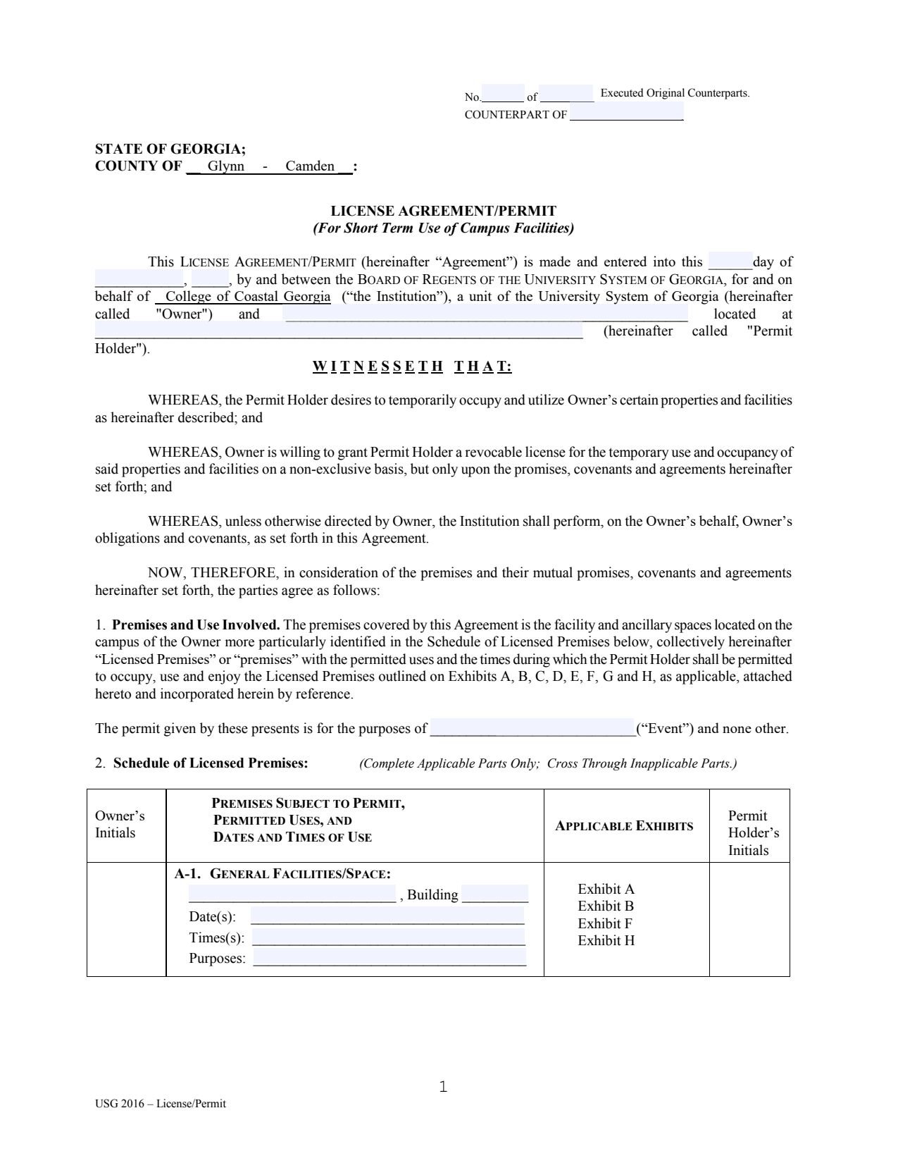First page of the PDF file: Facility_License_Agreement