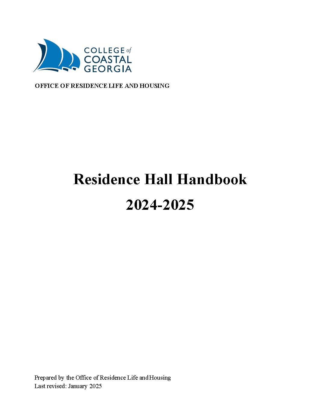 Residence Hall Handbook 2024-2025 jpg